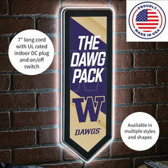 LED Wall Decor, Pennant, University of Washington