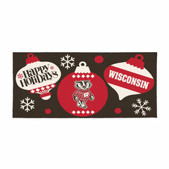 University of Wisconsin-Madison Holiday Flocked Coir Sassafras Switch