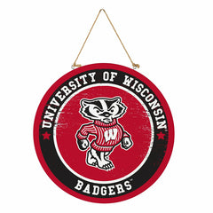 University of Wisconsin-Madison Round Door Décor with Hanging Rope, 18