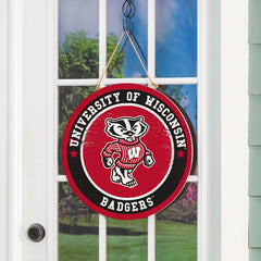 University of Wisconsin-Madison Round Door Décor with Hanging Rope, 18