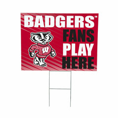 University of Wisconsin-Madison Coroplast Yard Sign "Fans Play Here"