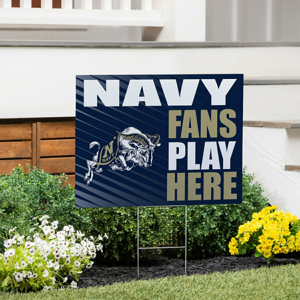US Naval Academy Coroplast Yard Sign "Fans Play Here"