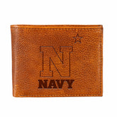 US Naval Academy, Embossed 100% Genuine Tumbled Leather Passcase Bi-Fo