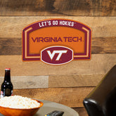 Virginia Tech USA Embossed Steel Wall Sign, 11" x 17"