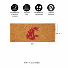 Washington State University Extra Large Full Color Coir Mat, 60"x24"
