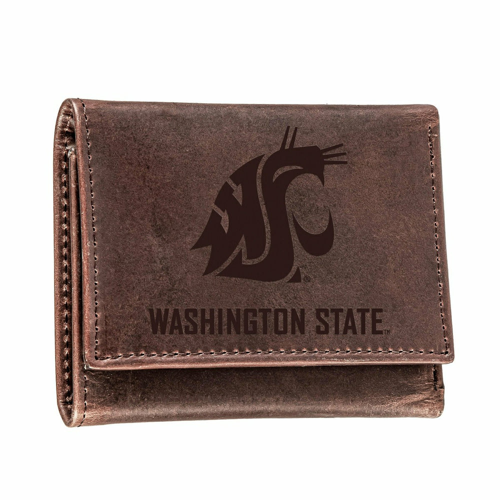 Washington State University, Tri-Fold Wallet, Brown, CH, 100% Genuine