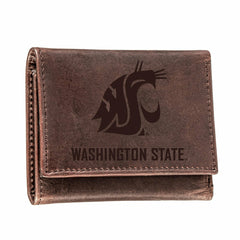 Washington State University, Tri-Fold Wallet, Brown, CH, 100% Genuine