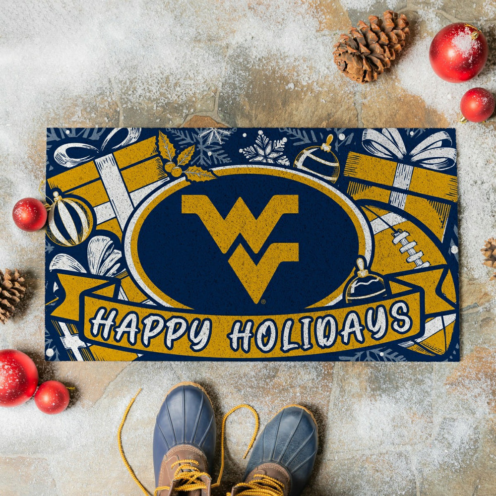 West Virginia University Holiday PVC Mat, 28"x16"