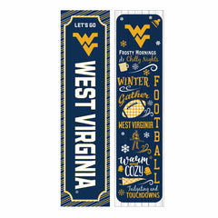 46" Double Sided Leaner, West Virginia University, Winter Seasonal