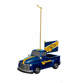 West Virginia University Rally Truck Ornament, Set of 2