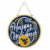 West Virginia University Holiday Round Door Décor with Hanging Rope, 1