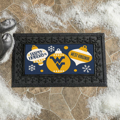 West Virginia University Holiday Flocked Coir Sassafras Switch Mat, 22