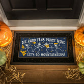 West Virginia University Flocked Coir Halloween Sassafras Switch Mat,