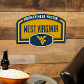 West Virginia University USA Embossed Steel Wall Sign, 11" x 17"