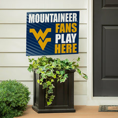 West Virginia University Coroplast Yard Sign "Fans Play Here"