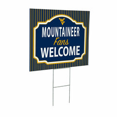 West Virginia University Coroplast Yard Sign, "Fans Welcome"