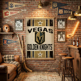 Vegas Golden Knights, Canvas Wall Tapestry, Large, 54x36