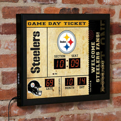 Scoreboard Wall Clock, Pittsburgh Steelers