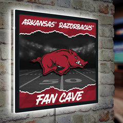 University of Arkansas 23"H x 23"L LED Wall Decor, Edgelite, Square