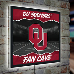 University of Oklahoma 23"H x 23"L LED Wall Decor, Edgelite, Square