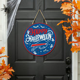 Buffalo Bills Halloween Round Door Décor with Hanging Rope, 18x18