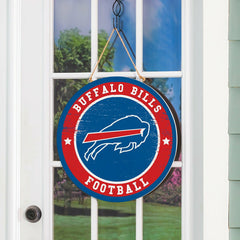 Buffalo Bills Round Door Décor with Hanging Rope, 18x18