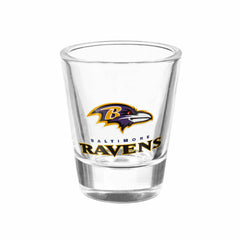 Baltimore Ravens 4-Piece Ceramic and Glass 2oz. Shot Glass Set