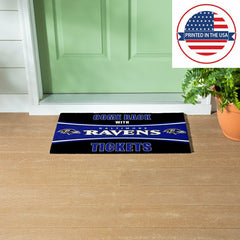 28" x 16" PVC Trapper Mat, Come Back with Tickets, Baltimore Ravens