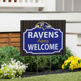 Baltimore Ravens Coroplast Yard Sign, "Fans Welcome"