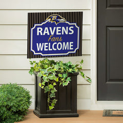 Baltimore Ravens Coroplast Yard Sign, "Fans Welcome"