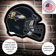 LED Wall Decor, Helmet, Baltimore Ravens