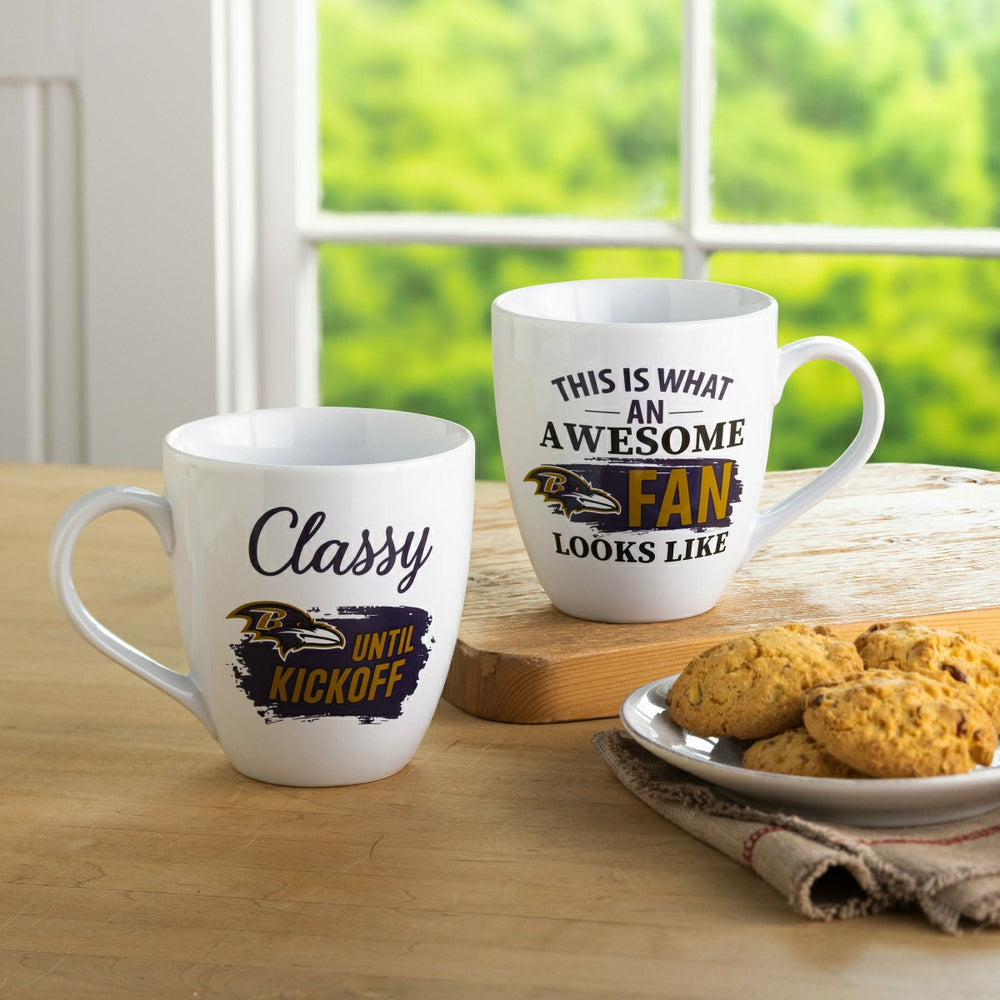 Baltimore Ravens, Ceramic Cup O'Java 17oz Gift Set