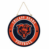 Chicago Bears Round Door Décor with Hanging Rope, 18x18