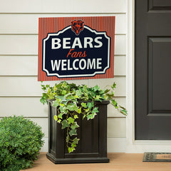 Chicago Bears Coroplast Yard Sign, "Fans Welcome"
