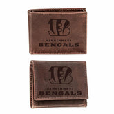 Cincinnati Bengals, Bi-Fold and Tri-Fold Wallet Gift Set, Brown