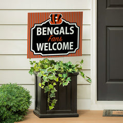 Cincinnati Bengals Coroplast Yard Sign, "Fans Welcome"