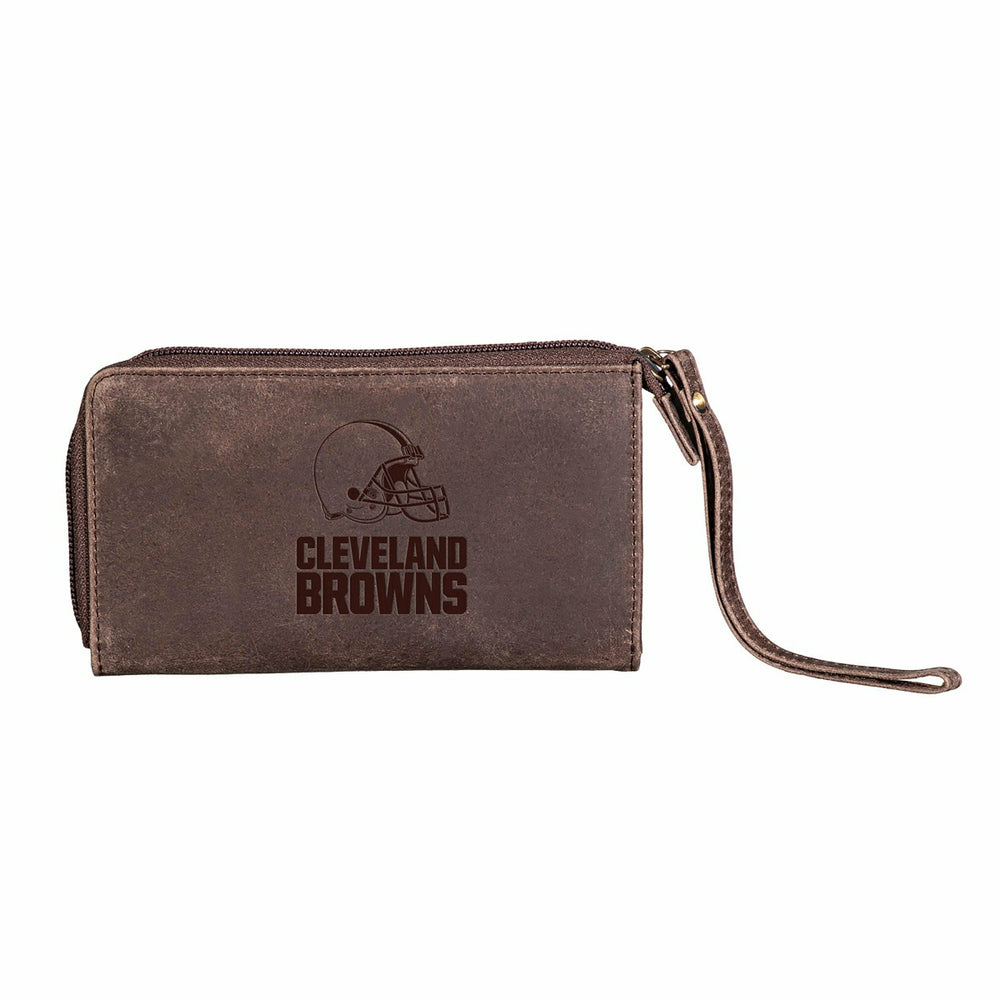 Wristlet Wallet, Brown, Cleveland Browns
