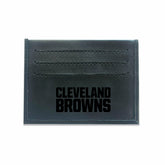 Front Pocket Wallet w/ RFID Blocking, Cleveland Browns, Black