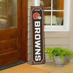 Cleveland Browns Winter Seasonal Double Sided Large Leaner, 46"