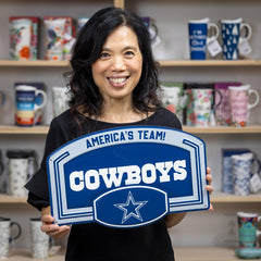 Dallas Cowboys USA Embossed Steel Wall Sign, 11" x 17"