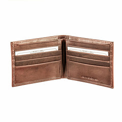 Dallas Cowboys, Bi-Fold Wallet, Brown, CH, 100% Genuine Leather