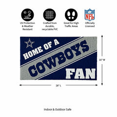 Dallas Cowboys, PVC Mat COLOR, Home of a Fan
