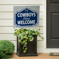 Dallas Cowboys Coroplast Yard Sign, "Fans Welcome"