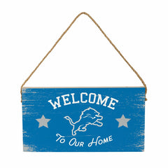 Detroit Lions Wood Wall Sign, 6x11