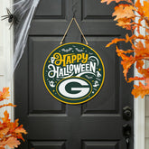 Green Bay Packers Halloween Round Door Décor with Hanging Rope, 18x18