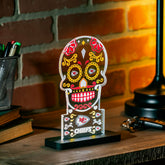 Kansas City Chiefs NFL Football Sugar Skull Desklite LED Decor
