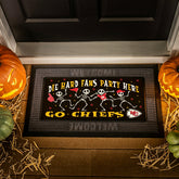 Kansas City Chiefs Flocked Coir Halloween Sassafras Switch Mat, 22"x10