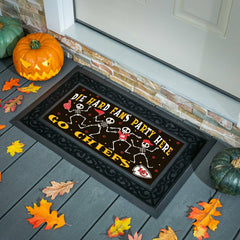 Kansas City Chiefs Flocked Coir Halloween Sassafras Switch Mat, 22"x10