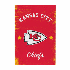 Kansas City Chiefs Wood Wall Sign, 16x24