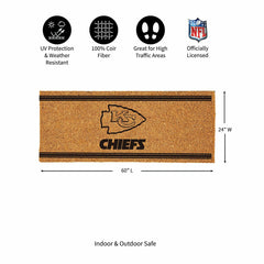 Kansas City Chiefs Extra Large One Color Coir Mat, 60"x24"
